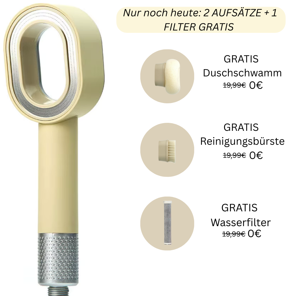 FOEHNCURL™ 3in1 Premium Filterduschkopf