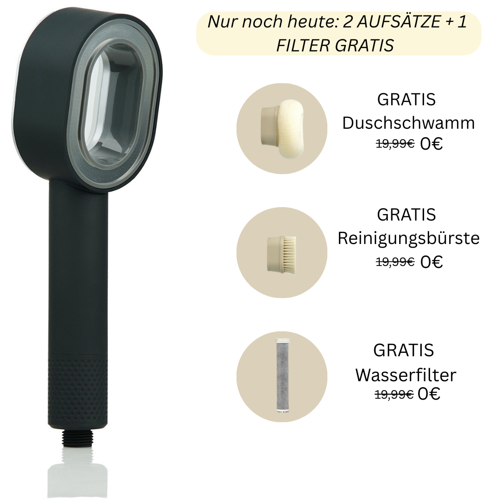 FOEHNCURL™ 3in1 Premium Filterduschkopf