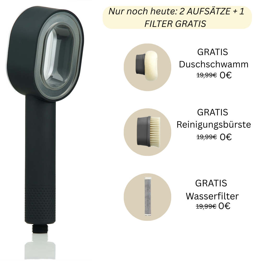 FOEHNCURL™ 3in1 Premium Filterduschkopf