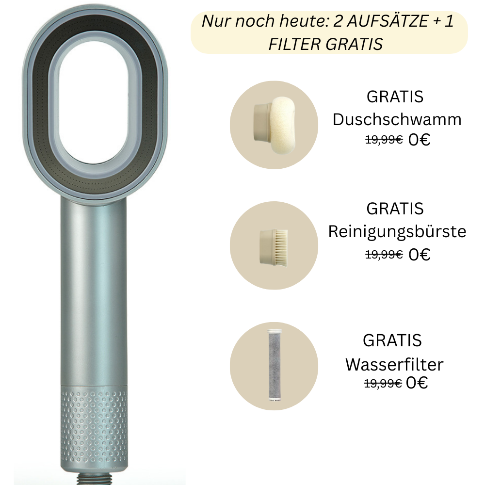 FOEHNCURL™ 3in1 Premium Filterduschkopf