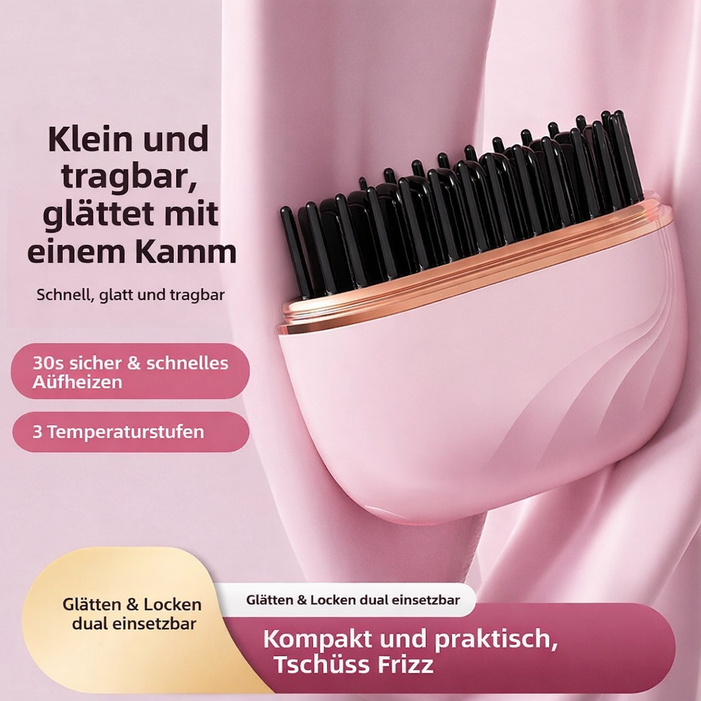 FOEHNCURL™ Go! - tragbare Glättungsbürste
