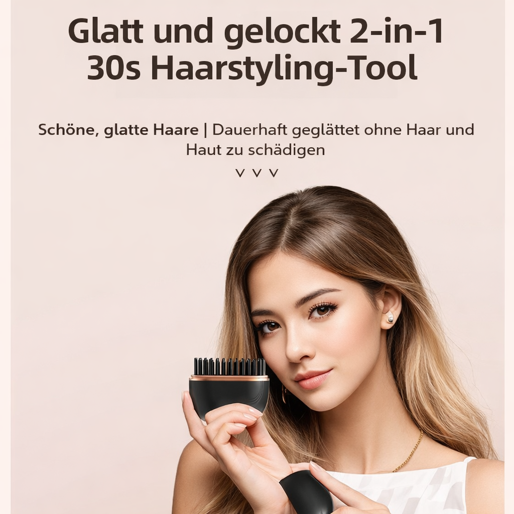 FOEHNCURL™ Go! - tragbare Glättungsbürste