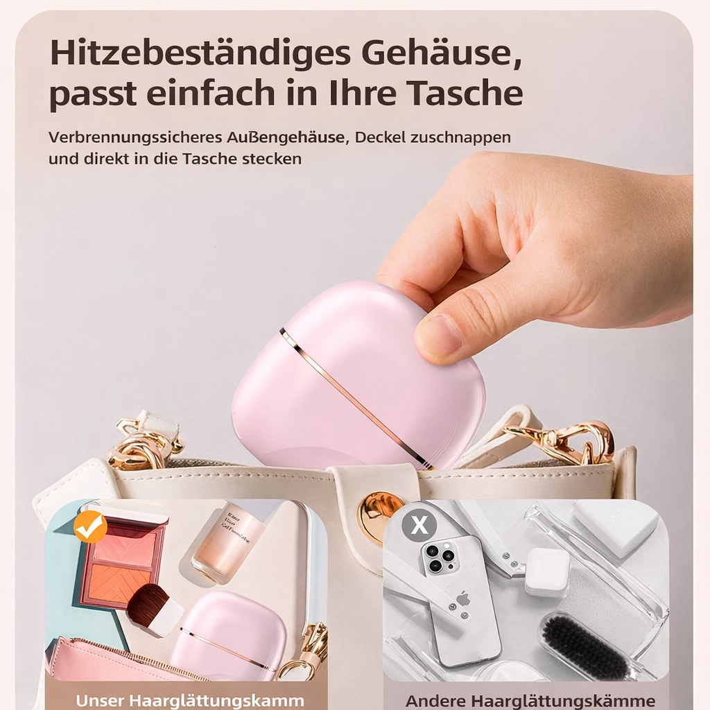 FOEHNCURL™ Go! - tragbare Glättungsbürste